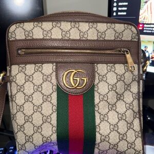 Gucci Beige and Brown Canvas Bag